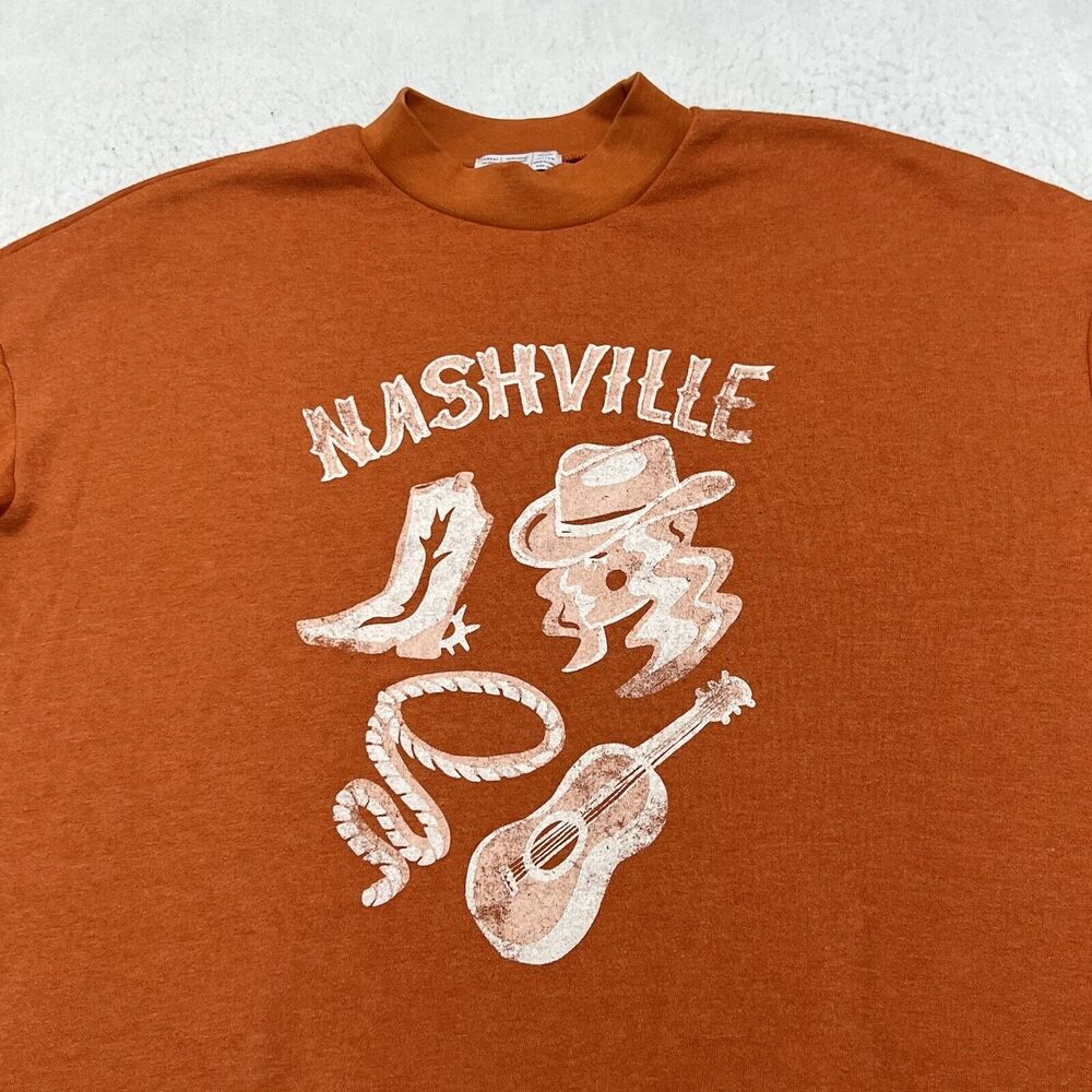 Saturday/Sunday Anthropologie Women Medium Oversized Fleece Nashville Sweatshirt - Picture 3 of 12